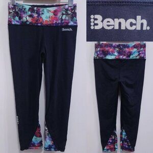 Bench Red Purple Blue Flower Crop Yoga Leggings Pants Small Size